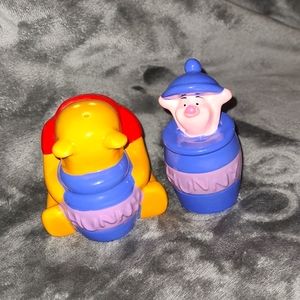 Disney Winnie-the-Pooh and piglet salt and pepper shakers. New, in plastic case